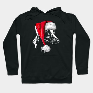 Funny Santa Whippet sighthound Christmas dog Hoodie